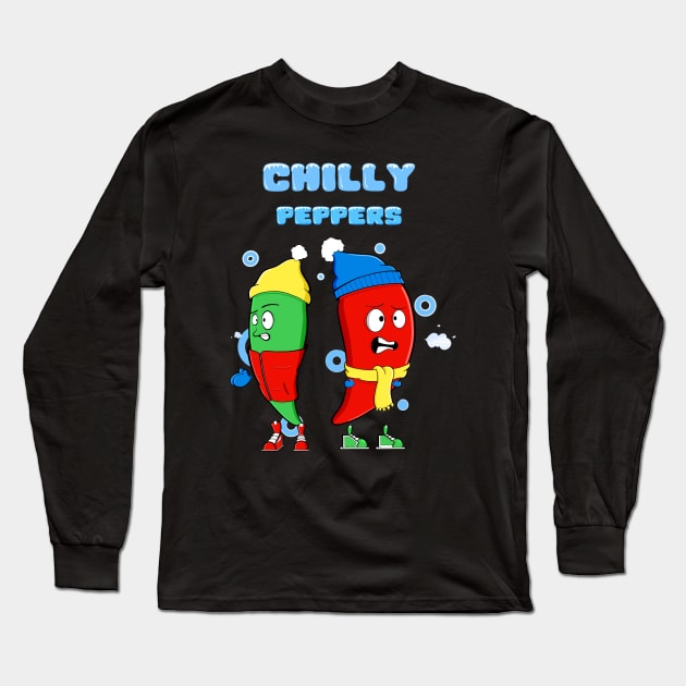 Chilly Peppers Long Sleeve T-Shirt by Art by Nabes